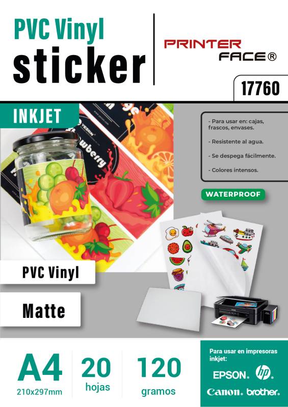 Pvc Matte 120Gr A4 X 20H